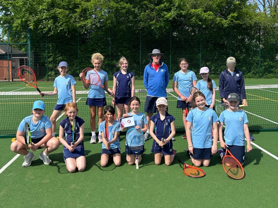 Year 5 and Year 6 enjoying sunny tennis