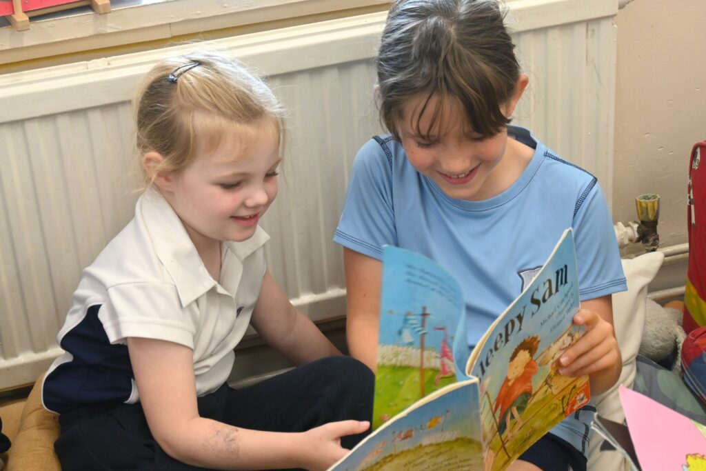 Pre-Prep enjoying getting to know their Junior buddies